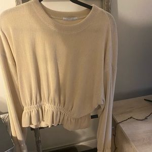 Ribbed nude blouse